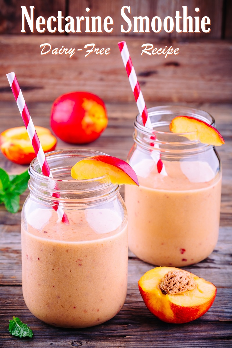 Sunny Nectarine Smoothie Recipe - A fresh and fruity dairy-free summer sip. Vegan, gluten-free, nut-free, and soy-free, too.