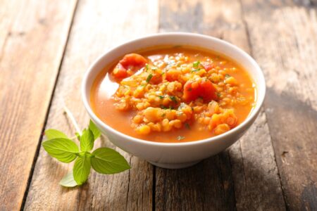 Plant-Based Tomato Lentil Soup Recipe (Allergy & Pantry Friendly)
