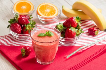 Super C Strawberry Smoothie Recipe - easy, healthy, vegan, and paleo beverage