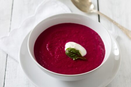 Dairy-Free Creamy Beet Soup Recipe - naturally plant-based, gluten-free, allergy-friendly, and great for those with chronic fatigue syndrome