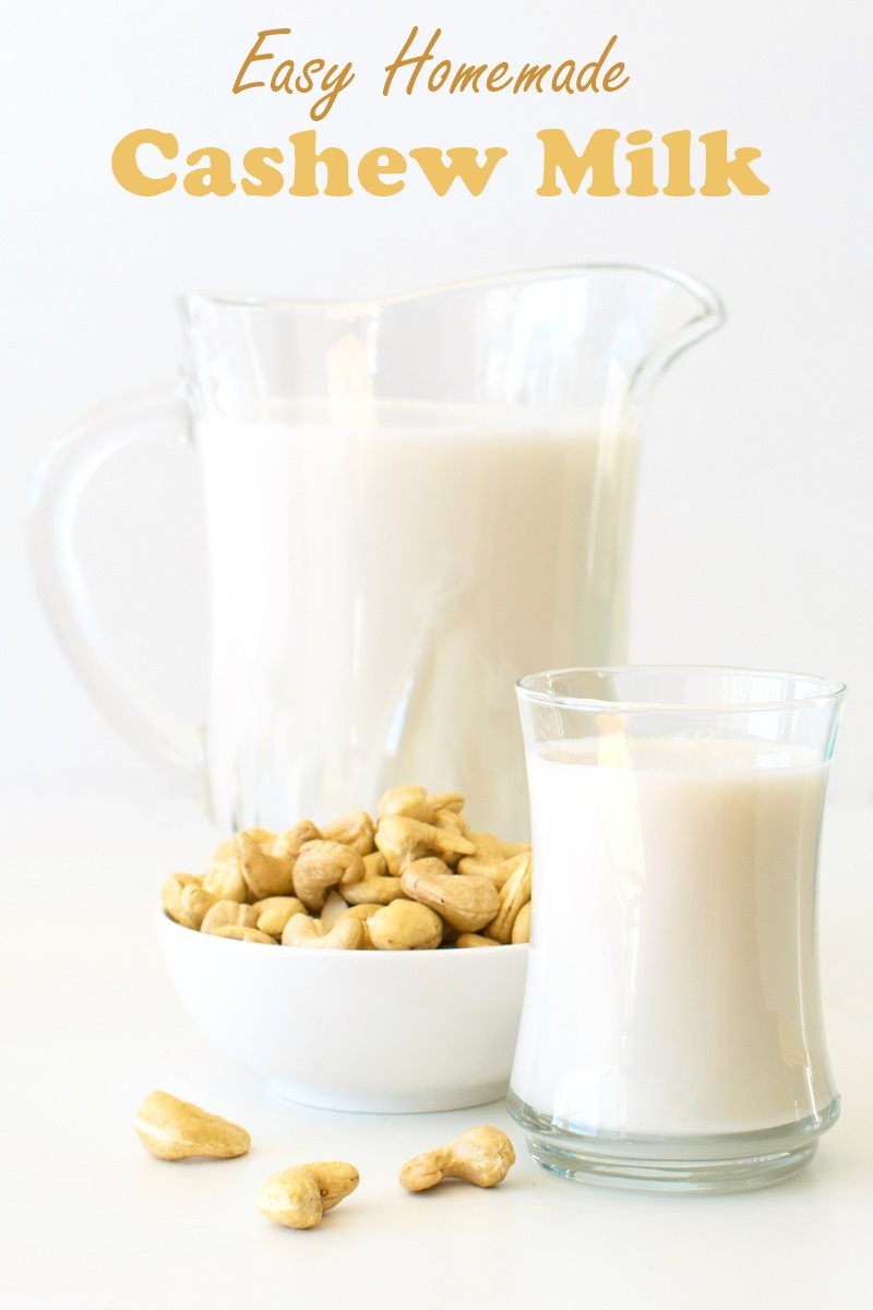 Homemade Dairy-Free Cashew Milk Recipe - This easy beverage is delicious and versatile! Clean ingredients, no additives, gluten-free, soy-free, grain-free + tips for making and using