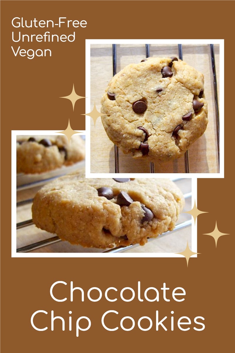 Gluten-Free Vegan Chocolate Chip Cookies Recipe - made with Unrefined Sweeteners and Whole Grains! Naturally dairy-free, egg-free, and soy-free.