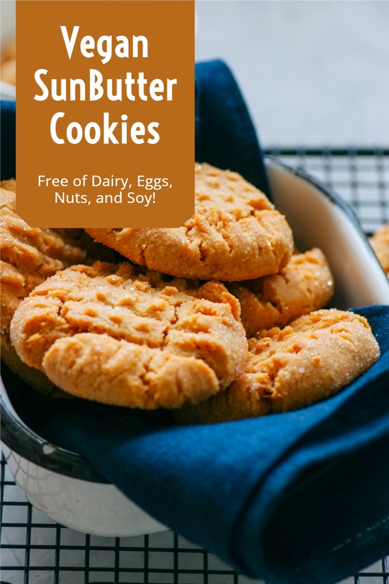 Vegan SunButter Cookies Recipe (aka SunBlossom Cookies) - dairy-free, egg-free, nut-free and soy-free too.