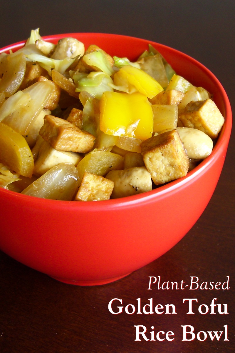 Golden Tofu Bowl with Mixed Vegetables Recipe (Vegan, Plant-Based, Dairy-Free, and optionally Gluten-Free)