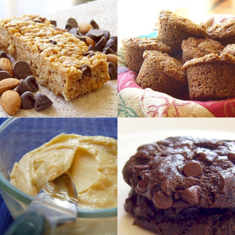 Dairy-Free Lunch Box Recipes - Chewy Granola Bars, Maple Bran Muffins, Cashew Creme Cheeze, Fudge Brownie Cookies