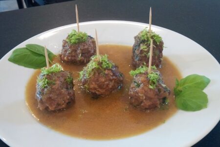 Thai Coconut Meatballs with Basil and Lime