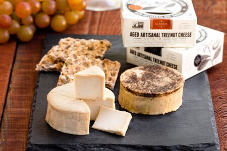 Treeline Aged Artisanal Nut Cheese Review and Information. Dairy-free and vegan hard cheese wheels that you can grate and slice!