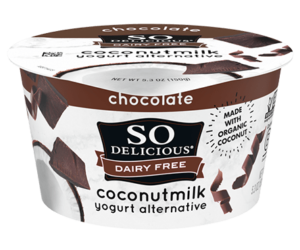 So Delicious Dairy Free Coconut Milk Yogurt Reviews and Information (Dairy-Free, Soy-Free, Gluten-Free, and Vegan). Pictured: Chocolate
