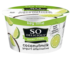So Delicious Dairy Free Coconut Milk Yogurt Reviews and Information (Dairy-Free, Soy-Free, Gluten-Free, and Vegan). Pictured: Key Lime