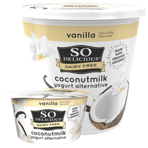 So Delicious Dairy Free Coconut Milk Yogurt Reviews and Information (Dairy-Free, Soy-Free, Gluten-Free, and Vegan). Pictured: Vanilla