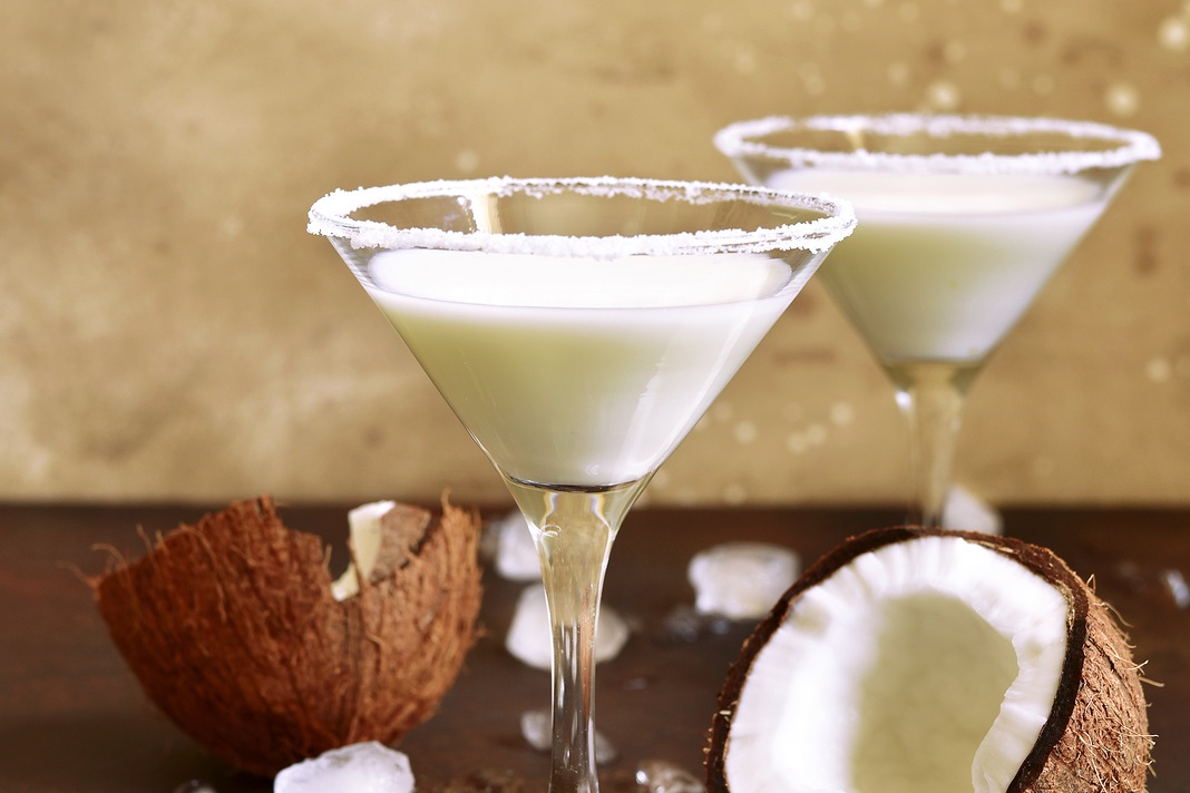 Dairy-Free Almond Joy Martini Recipe for a Sweet, Creamy, Vegan Drink. It's a candy bar-inspired, easy, alcoholic beverage without a drop of milk, cream, or soy