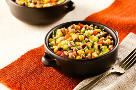 Confetti Black-Eyed Pea and Brown Rice Salad Recipe - Plant-Based, Vegan, Gluten-Free, and Allergy-Friendly Recipe from the American Heart Association