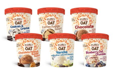 Planet Oat Ice Cream Reviews and Info: The Latest in Dairy-Free and Vegan Oat Milk Frozen Desserts. Available in 6 flavors. Pictured: All