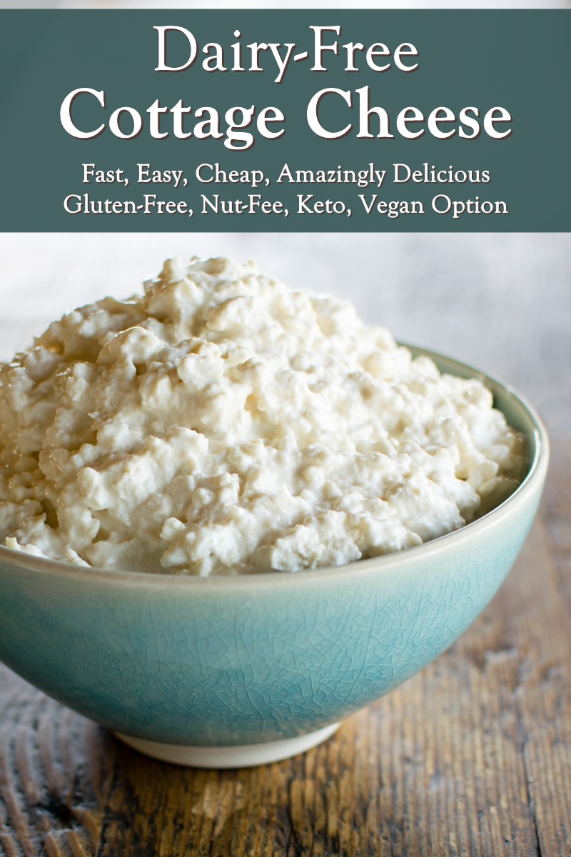 Amazing Dairy-Free Cottage Cheese Recipe! Four simple ingredients, minutes to make, delicious taste and great in recipes! Naturally keto, gluten-free, nut-free, vegan optional.